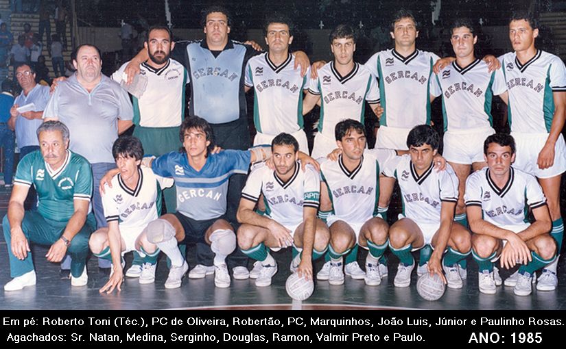 Equipe do Gercan Futsal em 1985